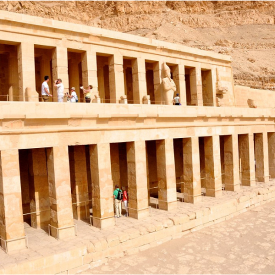 Close view of Hatshepsut Temple in Luxor - 6 Days Cairo, Luxor, Aswan & Abu Simbel Family Holiday