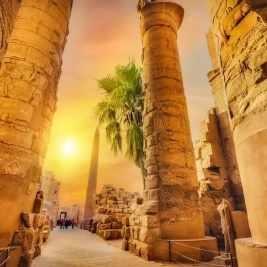 Karnak Temple in daylight during our 7 Days Cairo, Luxor and Hurghada Family Tour