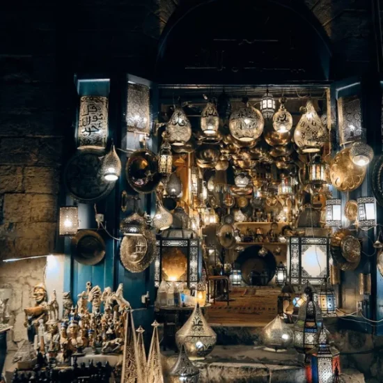 Copper and lantern shop Khan El Khalili