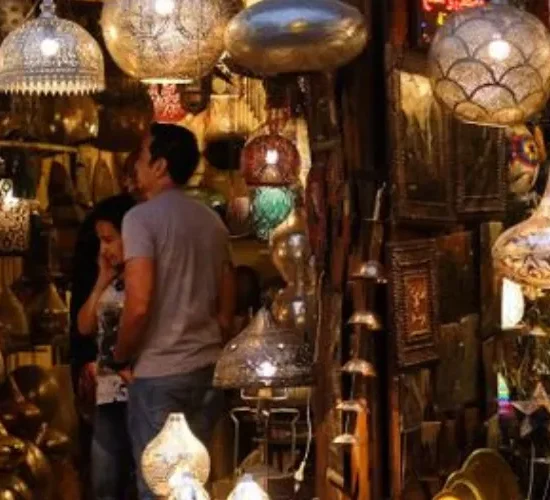 Traditional shop in Khan El Khalili as a part of our 6 Days Egypt Family Vacation Cairo and Hurghada