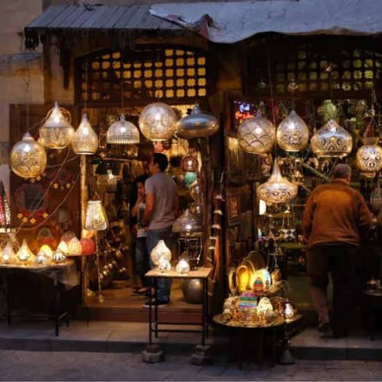 Shop with lights in Khan El Khalili