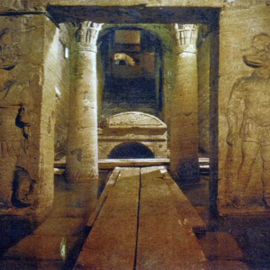 Kom El Shoqafa Catacombs interior in Alexandria