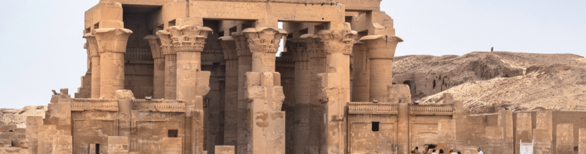 Visitors exploring Kom Ombo Temple by day - 6 Days Cairo & Nile Cruise Family Holiday