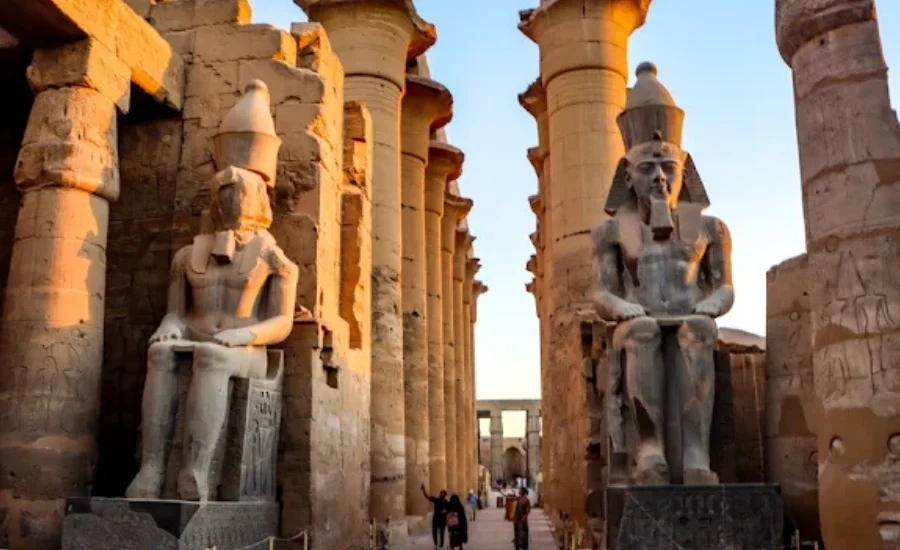 Entrance of Luxor Temple during the daytime
