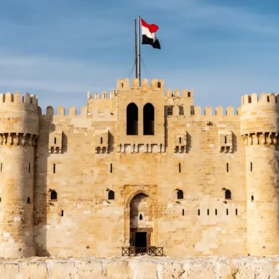 Qaitbay Citadel in Alexandria by day