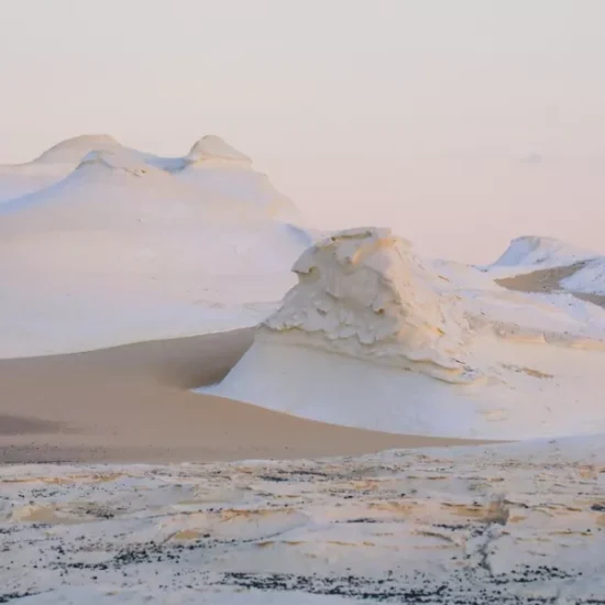 White rock formations in the White Desert