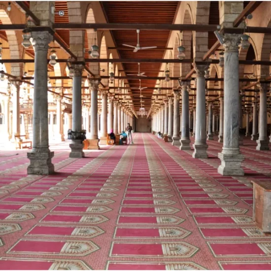 Interior of Amr Ibn Al As Mosque in Cairo, a part of our 7 Days Cairo, Luxor and Bahariya Oasis Family Holiday