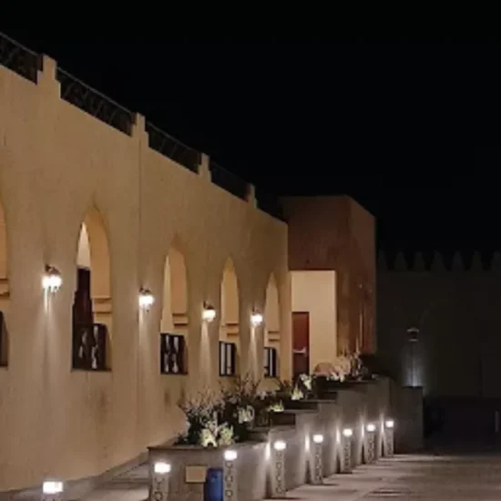 Amr Ibn Al-As Mosque courtyard at night