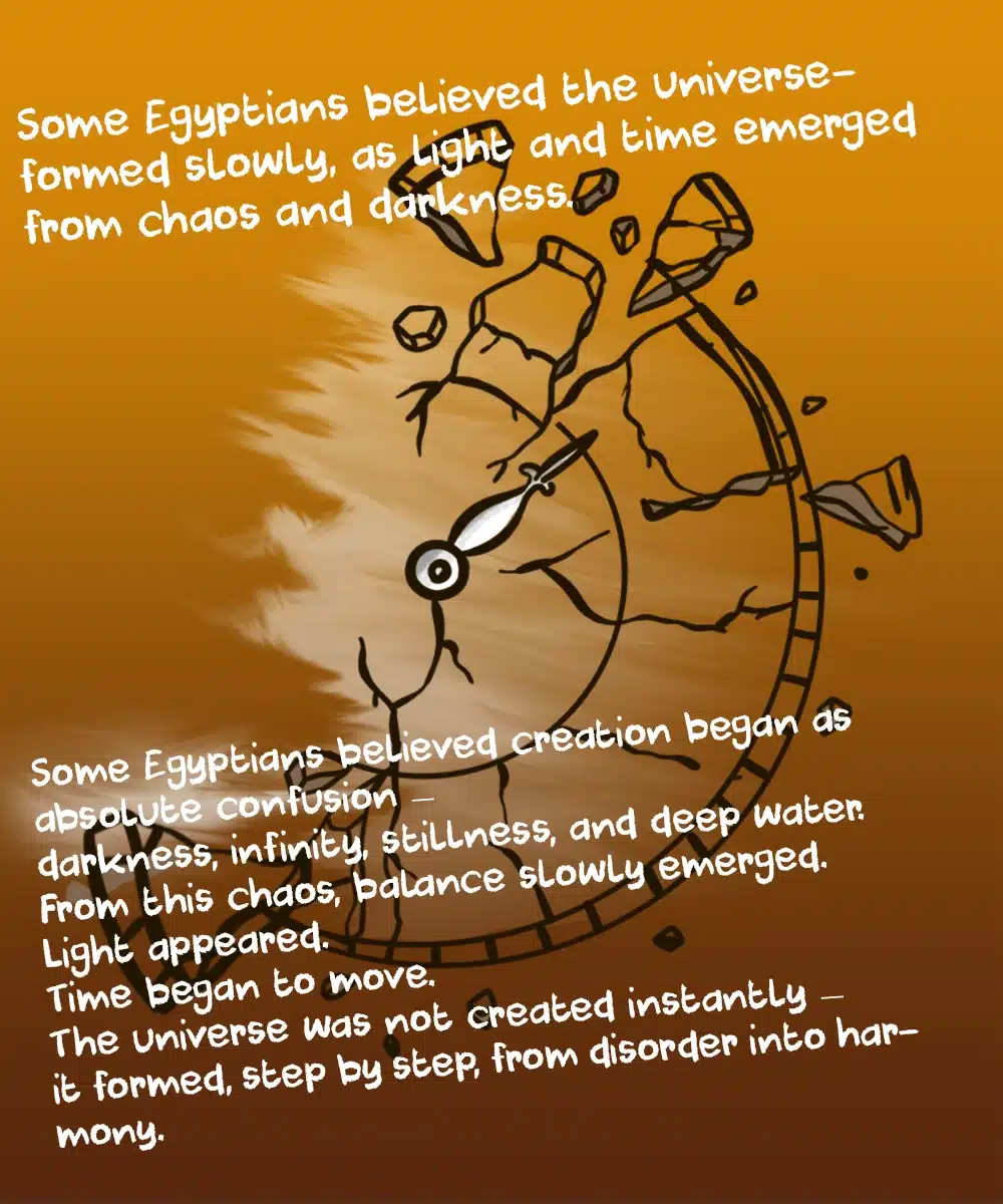 Chaos transforming into order in the ancient Egyptian creation myth