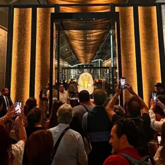 Interior of the Grand Egyptian Museum during our 12 Days Egypt Family Tour
