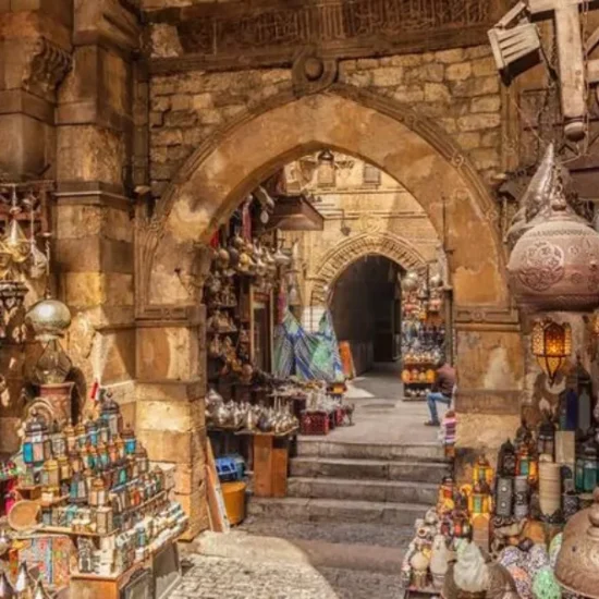 Khan El Khalili bazaar in Cairo during our 7 Days Cairo, Luxor and Bahariya Oasis Family Holiday