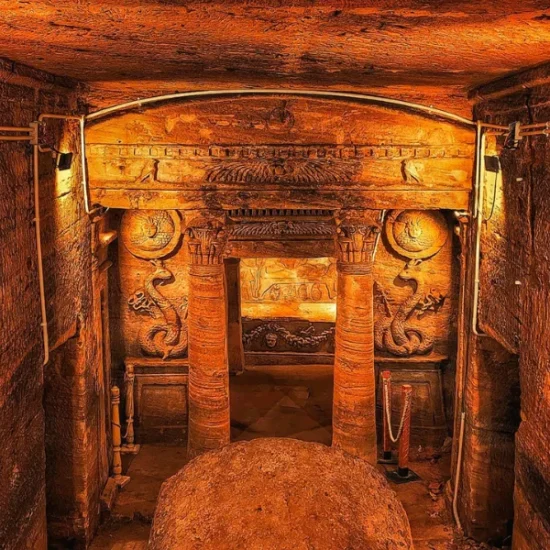Inside the Catacombs of Kom El Shoqafa