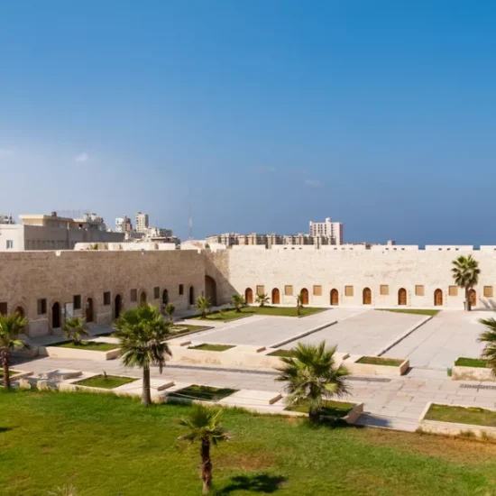 Qaitbay Citadel in Alexandria by day, during our 12 Days Egypt Family Tour