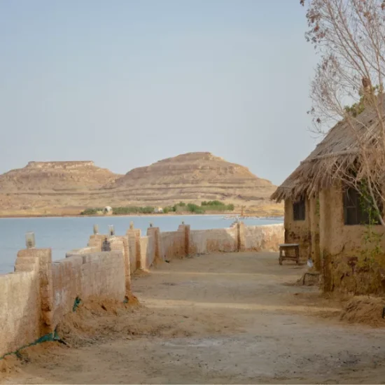 Taghaghein Island in Siwa