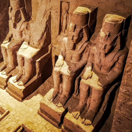 Abu Simbel Temple statues during the daytime