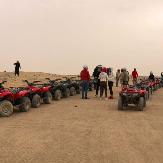 Tourists riding beach buggy in Hurghada desert, a part of our 6-Day Cairo and Hurghada Budget Tour Package