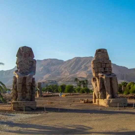 The Colossi of Memnon statues in Luxor