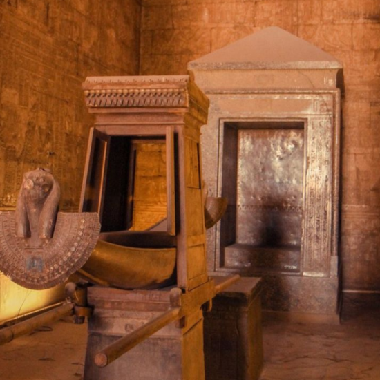 Interior of Edfu Temple in Upper Egypt