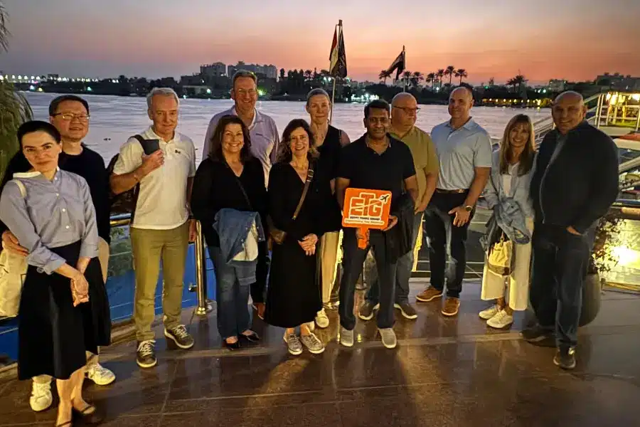 Egypt Tours Group travelers in Egypt learning essential Egyptian Arabic phrases for daily travel situations.