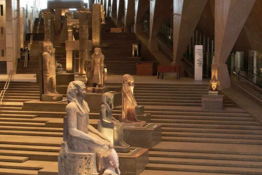 Stairs inside the Grand Egyptian Museum
