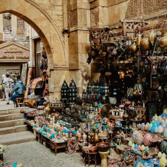 Khan El Khalili market in Cairo during our 6 Days Cairo, Luxor & Aswan Budget Holiday
