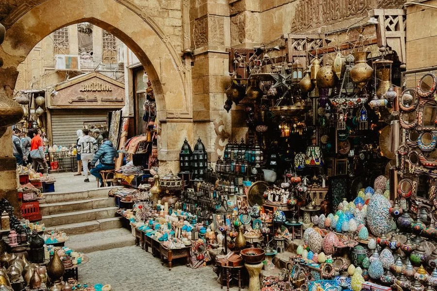 Khan El Khalili market in Cairo during our 6 Days Cairo, Luxor & Aswan Budget Holiday