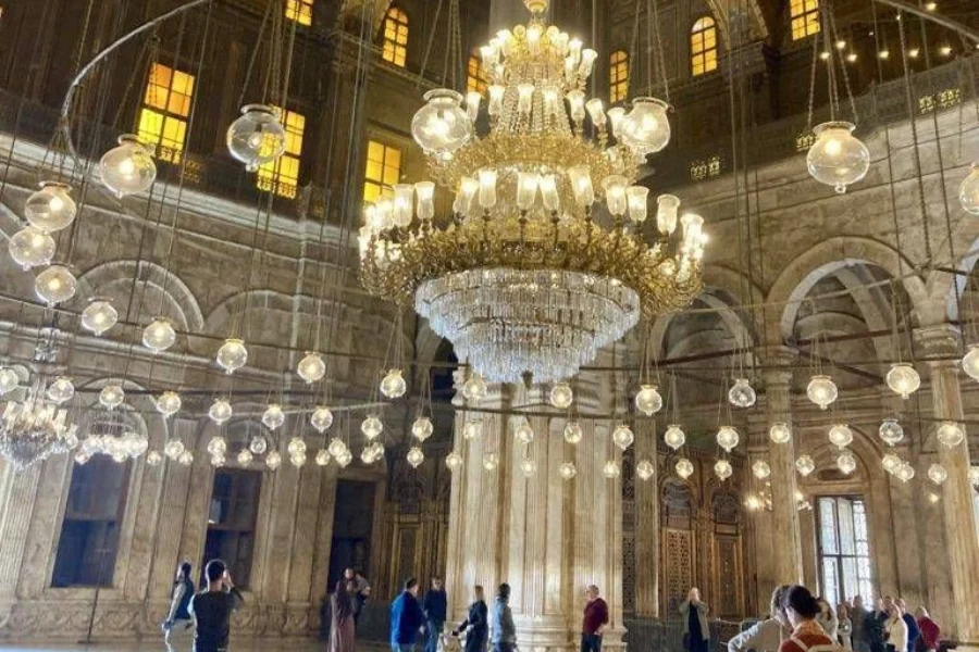 Interior of Mohamed Ali Mosque in Cairo