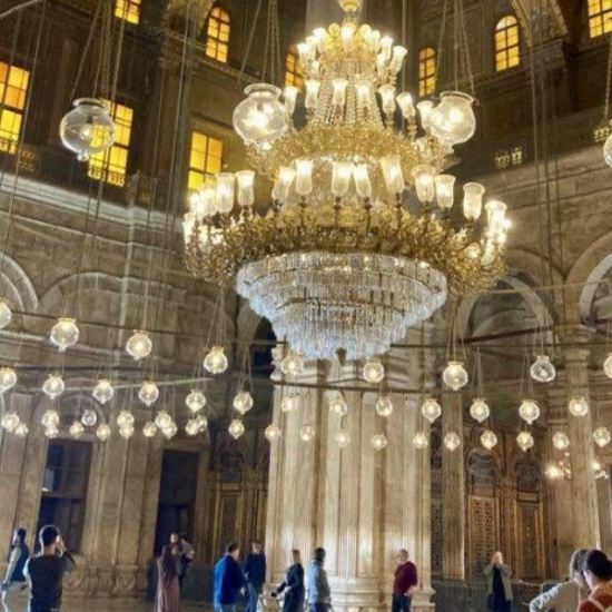 Interior of Mohamed Ali Mosque in Cairo
