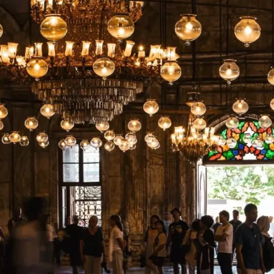 Interior of Mohamed Ali Mosque in Cairo, a visit during our 6 Days Cairo, Luxor & Aswan Affordable Tour