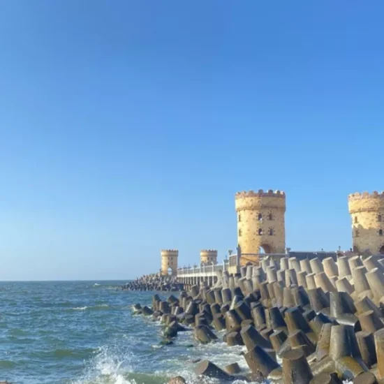 Qaitbay Citadel by the sea in Alexandria
