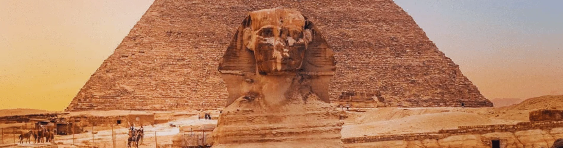 The Sphinx with the Great Pyramid in Giza as a part of our 6 Days Cairo, Luxor & Aswan Budget Holiday