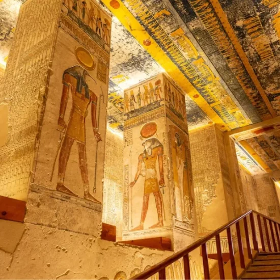 Interior of a tomb in the Valley of the Kings