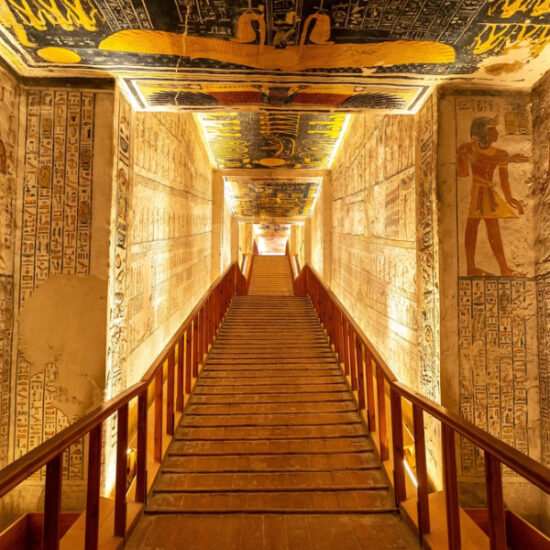 Interior of a tomb in the Valley of the Kings, part of our 6 Days Cairo, Luxor, Aswan and Abu Simbel Budget Tour