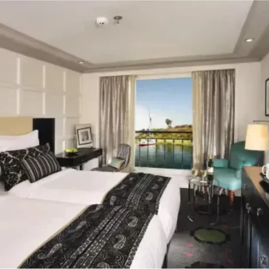 Comfortable cabin with Nile view onboard MS Mayfair Nile Cruise