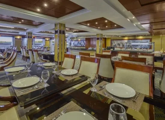 Blue Shadow Nile Cruise restaurant and dining area