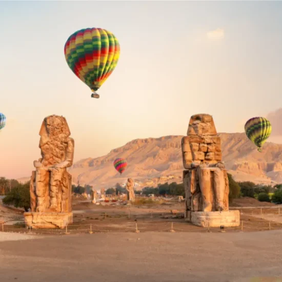 Colossi of Memnon visit during JAZ Viceroy Nile Cruise itinerary in Luxor