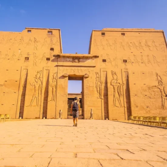 Edfu Temple visit during Historia Nile Cruise itinerary between Luxor and Aswan