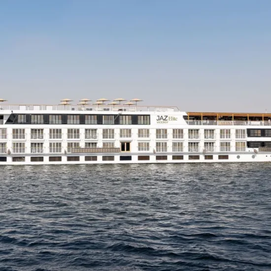 JAZ Viceroy Nile Cruise ship sailing on the Nile River in Egypt