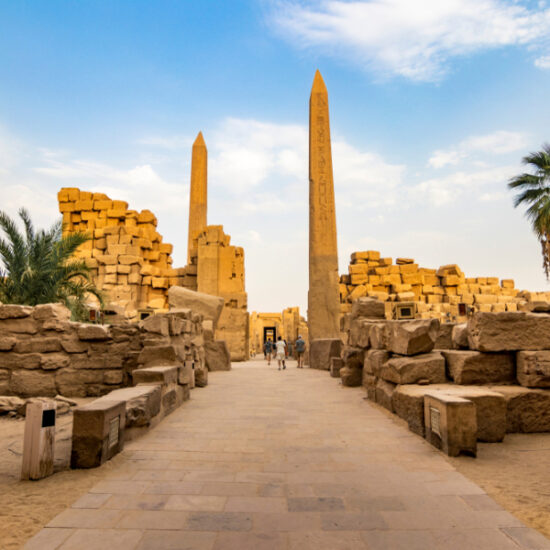 Ancient obelisk inside Karnak Temple in Luxor