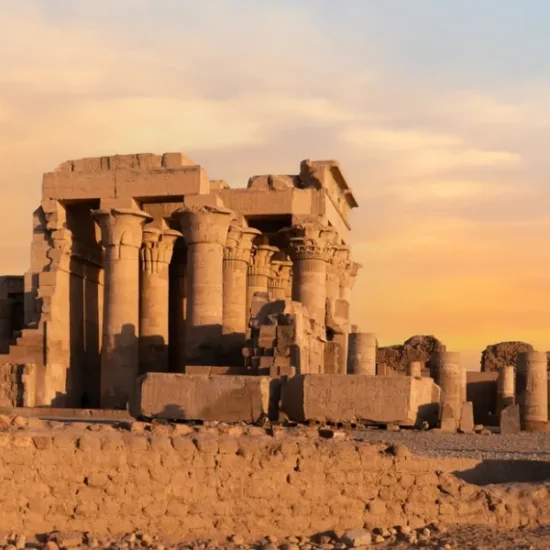 Kom Ombo Temple at sunset in Egypt