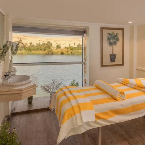 Sonesta Star Goddess Nile Cruise spa room with Nile view