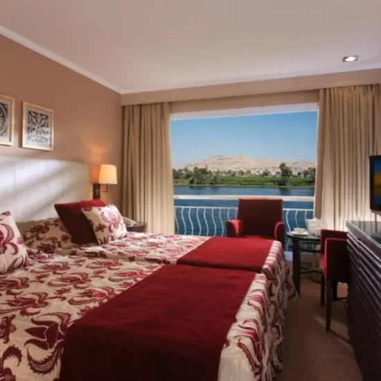 Steigenberger Minerva Nile Cruise cabin with Nile view