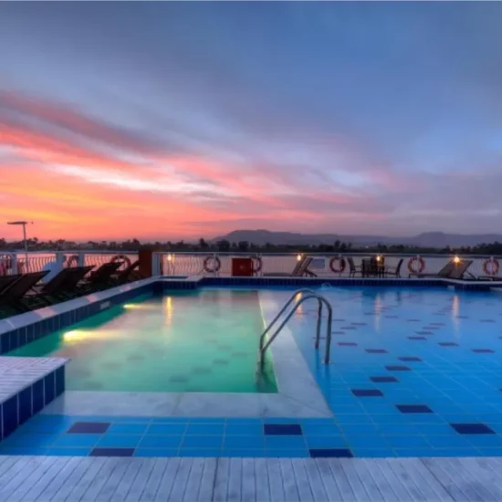 Steigenberger Minerva Nile Cruise sundeck and swimming pool