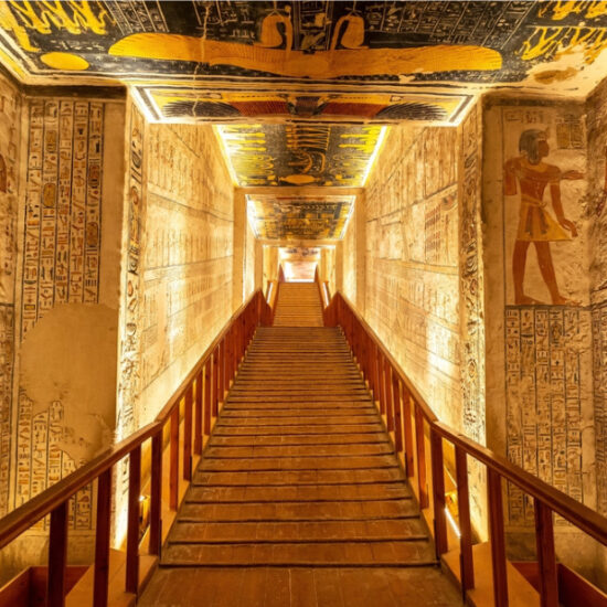 Interior of a tomb in the Valley of the Kings