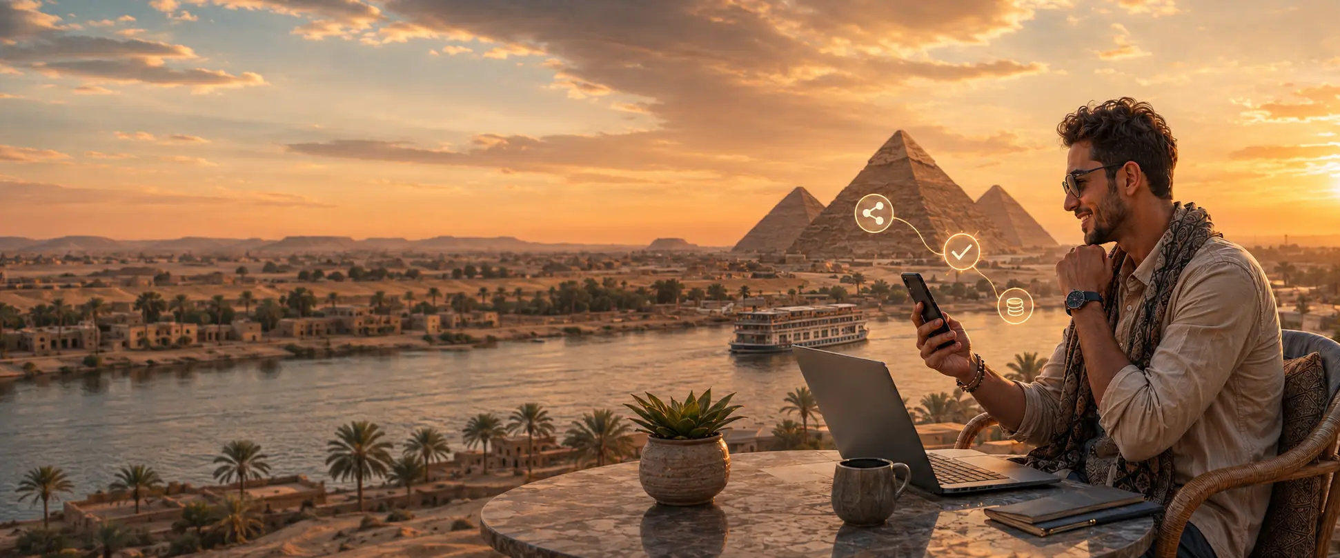 Content creator promoting Egypt tours through the Egypt Tours Group Affiliate Program